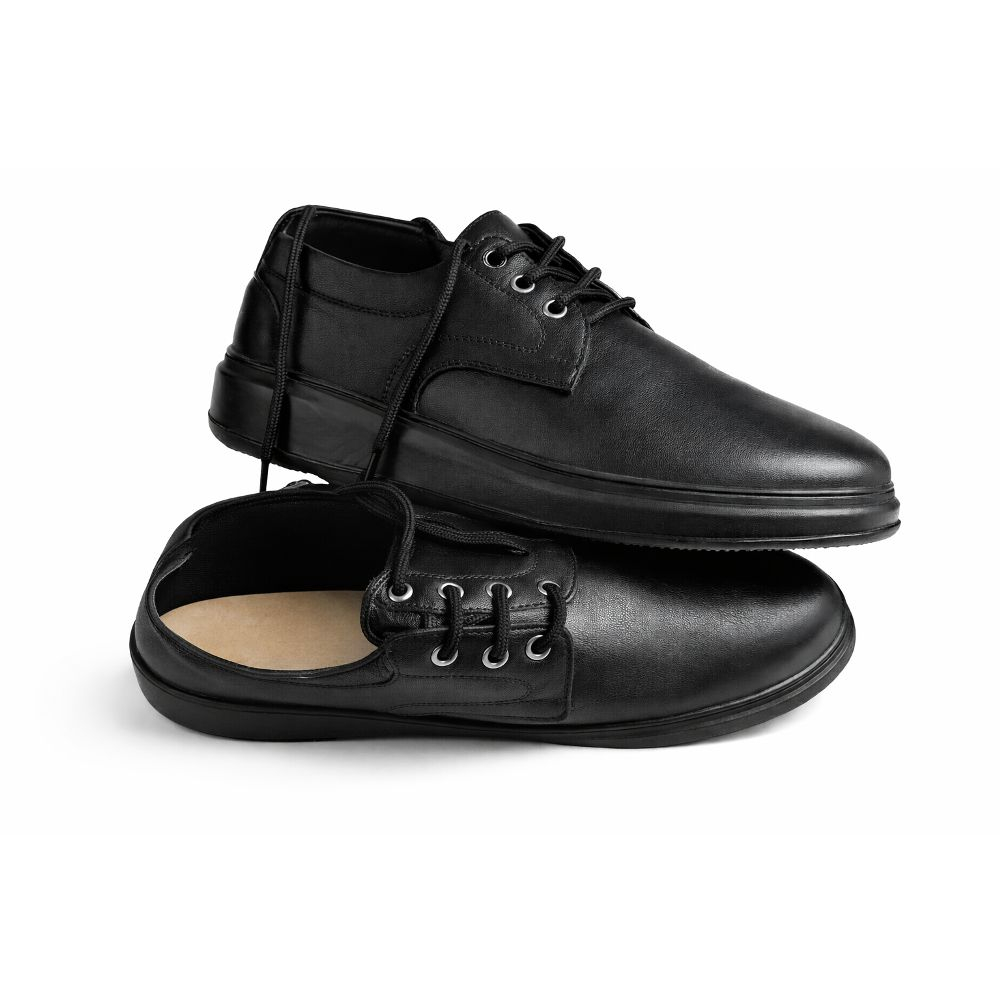 Mens Classic Black Leather Oxford Shoes